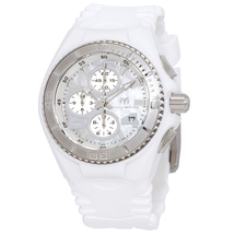 Technomarine Cruise JellyFish White Silicone Strap Chronograph Mother of Pearl Dial Ladies Watch TM-115259