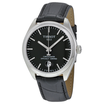 Tissot PR100 Black Dial Black Leather Men's Watch T1014511605100 T101.451.16.051.00