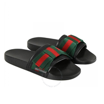 Gucci Satin Slide With Web Bow 498316 KLWI0 1146