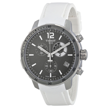 Tissot Quickster Grey Dial White Silicone Men's Watch T0954491706700 T095.449.17.067.00