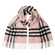 Burberry Classic Cashmere Scarf in Check - Ash Rose 3994133