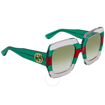Gucci Green Gradient Square Sunglasses GG0178S 001 54 GG0178S 001 54
