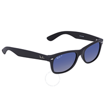 Ray Ban Ray-Ban New Wayfarer Classic Polarized Blue Grey Black Nylon Sunglasses RB2132 601S78 52-18