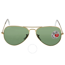 Ray Ban Aviator Green Polarized Lens 58mm Sunglasses RB3025 001/58 58-14