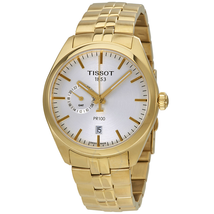 Tissot PR 100 Silver Dial Men's Gold Tone Stainless Steel Watch T101.452.33.031.00