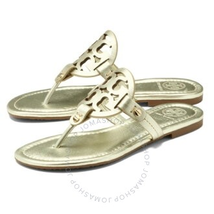 Tory Burch Miller Sandal, Metallic Leather 36540-723