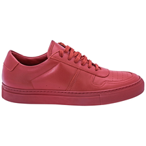 Common Projects Men's Red  Low Top Leather Sneaker 2155 3533