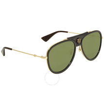 Gucci Green Aviator Sunglasses GG0062S-014 57 GG0062S-014 57