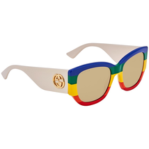 Gucci Gucci Yellow Square Ladies Sunglasses GG0276S 006 53 GG0276S 006 53