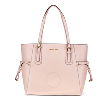 Michael Kors Small Voyager Textured Crossgrain Leather Tote- Soft Pink 30H7GV6T9L-187