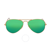 Ray Ban Original Aviator Green Flash Polorized Sunglasses RB3025 112/P9 58-14 RB3025 112/P9 58-14