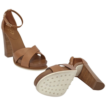 Tod's Womens Smooth Leather Sandals in Light Natural XXW18A0S600AOFS002