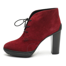 Tod's Womens Suede Boots in Dark Cherry XXW0OJ00D80HR0R604