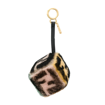 Fendi Ladies Cube Shearling Bag Charm 7AR720-A5KB-F0MWU