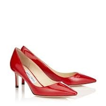 Jimmy Choo Womens Patent Leather Pointy Toe Pumps in Red 247 ROMY 60 PAT RED