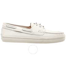 Tod's Men's Boat Shoes in White XXM0YR0P600BR0B001