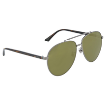 Gucci Ruthenium Aviator Sunglasses GG0043SA 003 61