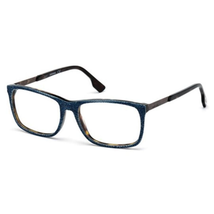 Diesel Men's Blue Rectangular Eyeglass Frames DL5166 052 55