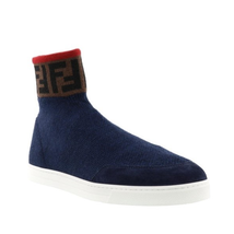 Fendi Men's Blue Knit Wool Sock Sneakers 7E1167-A3X2-F13SP