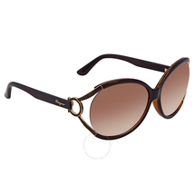 Ferragamo Brown Gradient Round Sunglasses SF600S 220 61