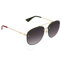 Gucci Grey Gradient Aviator Ladies Sunglasses GG0227S 001 62 GG0227S 001 62