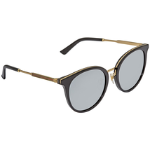 Gucci Grey Round Ladies Sunglasses GG0204SK-001 56
