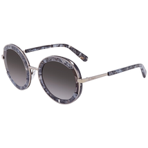 Ferragamo Grey Shaded Round Ladies Sunglasses SF164 S 042