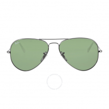 Ray Ban Ray-Ban Aviator 58mm Classic Sunglasses - Gunmetal With Green G-15 RB3025 W0879 58-14