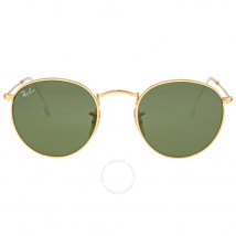 Ray Ban Round Metal Crystal Green Sunglasses RB3447 001 47 RB3447 001 47