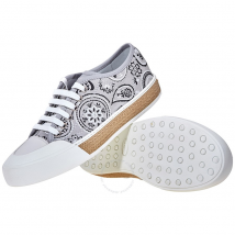 Tod's Womens Canvas Sneakers in Medium Cement/White XXW26A0T640GPQ714I