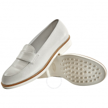 Tod's Womens Leather Loafers in Porcelain/White XXW0VX0L11088B0124