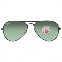 Ray Ban Aviator Green Polarized Lens 58mm Men's Sunglasses RB3025 002/58 58-14 RB3025 002/58 58-14