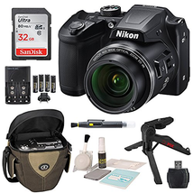 Nikon COOLPIX B500 Digital Camera along with 32GB SDHC Memory Card and Deluxe Accessory Bundle with Cleaning Kit