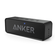Anker SoundCore Bluetooth Speaker with 24-Hour Playtime, 66-Foot Bluetooth Range & Built-in Mic, Dual-Driver Portable Wireless Speaker with Low Harmonic Distortion and Superior Sound - Black