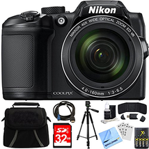 Nikon COOLPIX B500 16MP 40x Optical Zoom Digital Camera 32GB Bundle includes Camera, Bag, 32GB Memory Card, Reader, Wallet, AA Batteries + Charger, HDMI Cable, Tripod