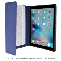 Logisys KBCS101PRO Protective Case & Blutooth Keyboard for 12.9" iPad Pro w/Any-Angle Stand (Blue Case w/White Keyboard)