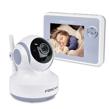 Foscam FBM3501 Wireless Digital Video Baby Monitor w/Pan/Tilt, Nightvision & Two-Way Audio 3.5" LCD Display (White)