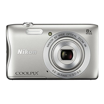 Nikon COOLPIX S3700 Digital Camera with 8x Optical Zoom and Built-In Wi-Fi (Silver)