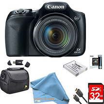 Canon Powershot SX530 HS 16MP Wi-Fi Super-Zoom Digital Camera 50x Optical Zoom Ultimate Bundle Includes Deluxe Camera Bag, 32GB Memory Cards, Extra Battery, Tripod, Card Reader, HDMI Cable & More