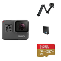 GoPro HERO5 Black w/ 3-Way Grip, Battery and Memory Card