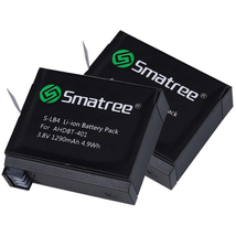 Smatree Battery (2 Pack) for Gopro Hero 4-[NOT for hero 5]