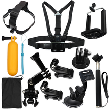 Camera Accessories Kit Starter Bundle for GoPro Hero 5 Session 4 3 2 1 SJ4000 SJ5000 HD Action Video Cameras by LotFancy (12 Items)