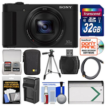 Sony Cyber-Shot DSC-HX80 Wi-Fi Digital Camera with 32GB Card + Case + Battery & Charger + Tripod + Kit