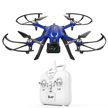 DROCON Brushless Motors Drone, Blue Bugs, 15 minutes Flying Time MJX Bugs 3 Quadcopter Support Gopro HD Camera, 300 m Control Distance