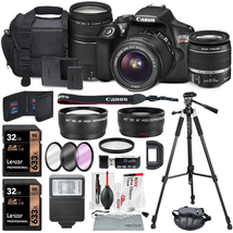 Canon EOS Rebel T6 DSLR Camera Bundle with EF-S 18-55mm f/3.5-5.6 IS II Lens, EF 75-300mm f/4-5.6 III Lens and Accessories (18 items)