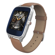 ASUS ZenWatch 2 Silver with Camel Leather Strap 41mm Smart Watch with HyperCharge Battery,