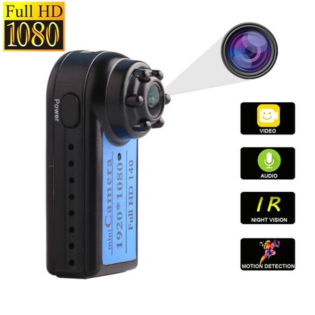 Máy quay giám sát Zarsson Mini Spy Hidden Camera, Portable 1080P Nanny Cam DV Recorder with Motion Detection & Night Vision & 140 Degrees View Angle Video Recording (a 8GB Micro SD Card Included)