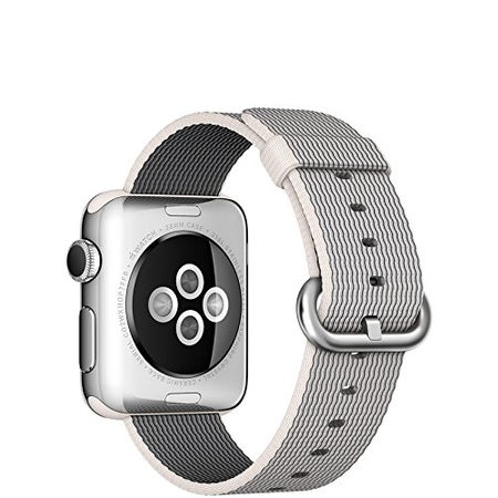 Apple Watch Series 2, 38mm Silver Aluminum Case with Pearl Woven Nylon Band