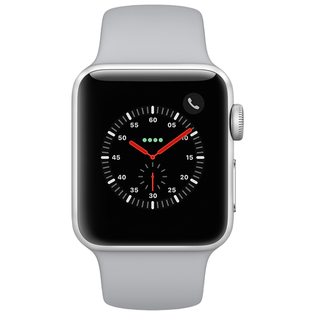 Apple Watch Series 3 - GPS - Silver Aluminum Case with Fog Sport Band - 38mm