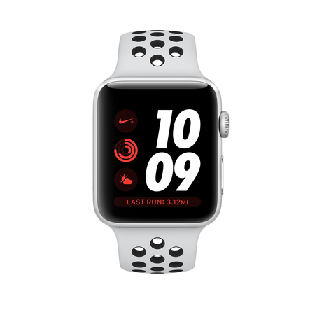 Đồng hồ Apple Watch Nike+ GPS Series 3, 38mm Silver Aluminum Case with Pure Platinum/Black Nike Sport Band